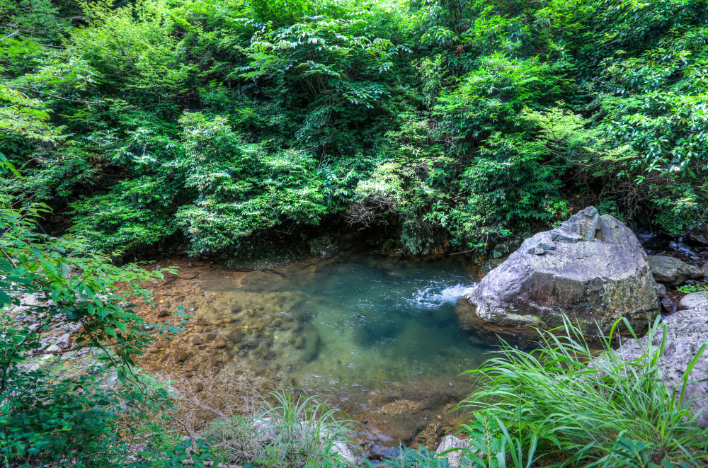 浙江户外天堂---大盘山的满眼青山碧水 大盘山,位于浙江省金华市