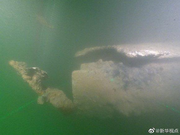清代北洋海军旗舰“定远舰”沉舰遗址在威海发现，已出水一批遗物